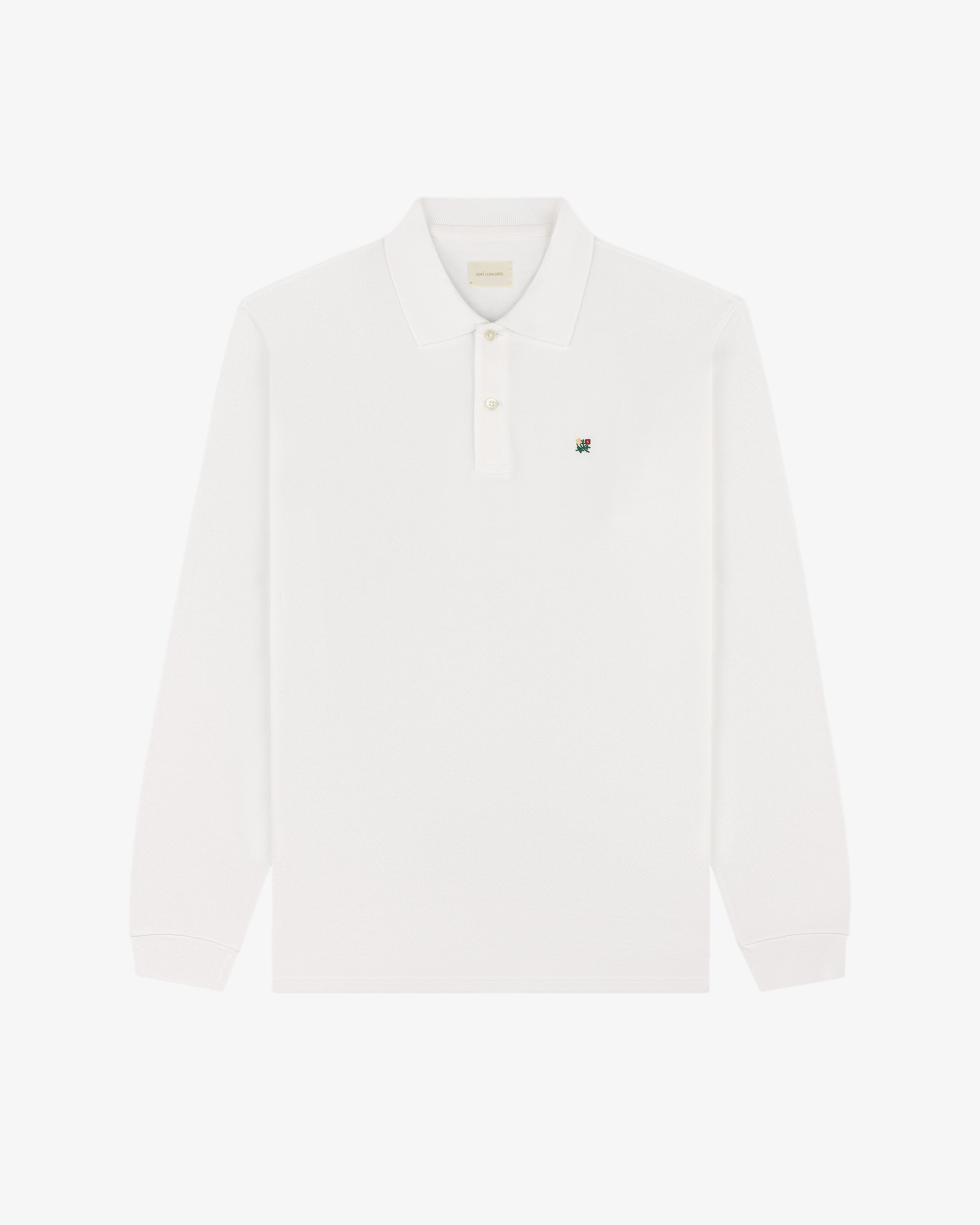 Long-Sleeve Crest   Piqué Polo