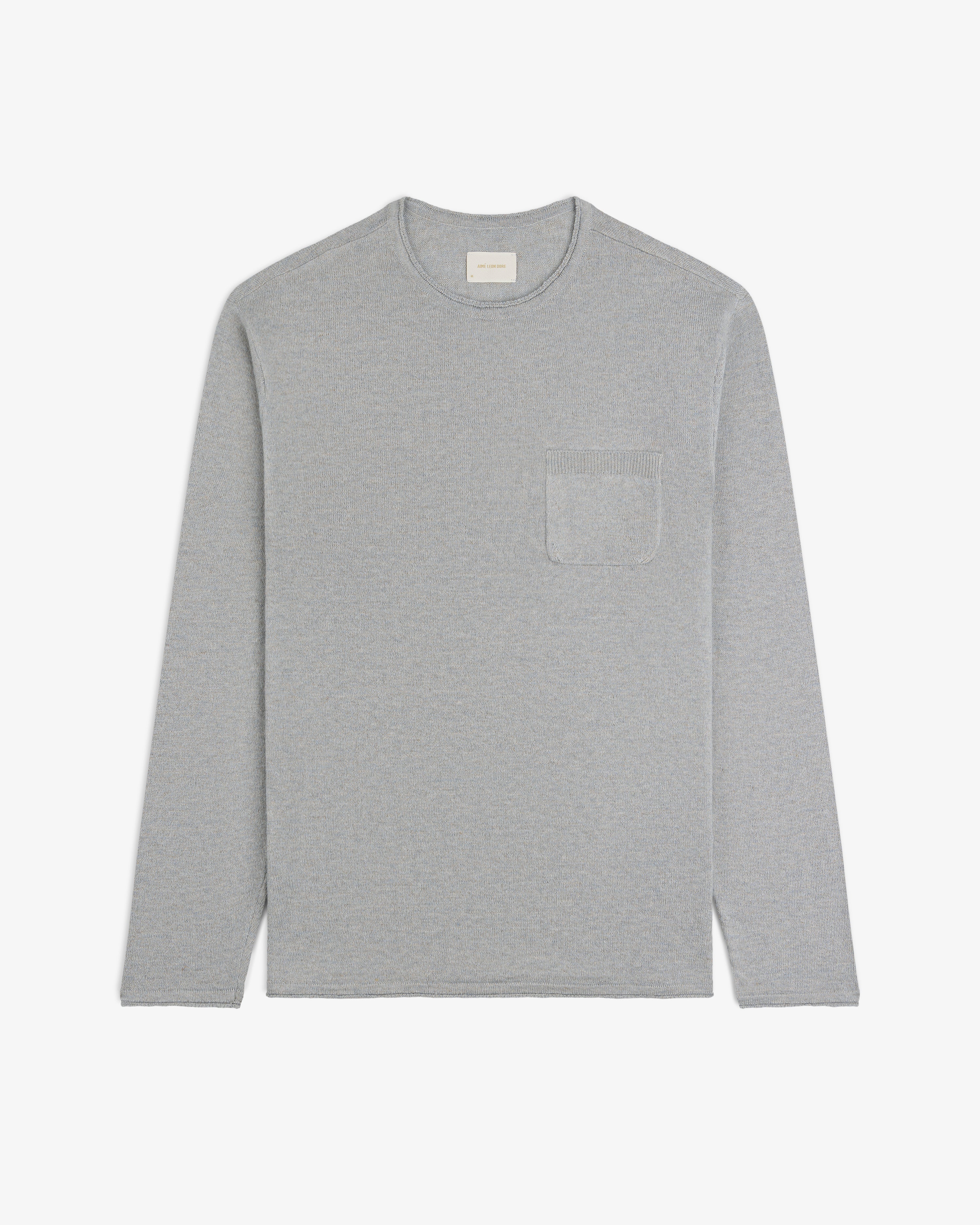 Long-Sleeve Knit Pocket Tee